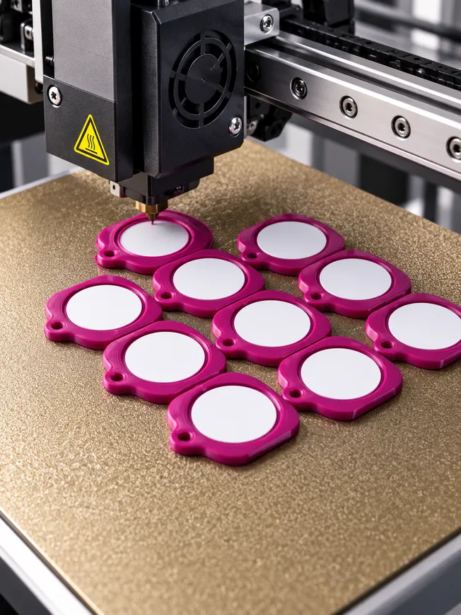 Impresora 3D imprimiendo llaveros
